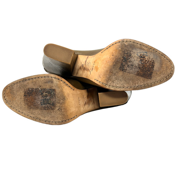 Aerin Cardin Brown Almond Toe Heeled Booties Women's Size 10 - Picture 9 of 9